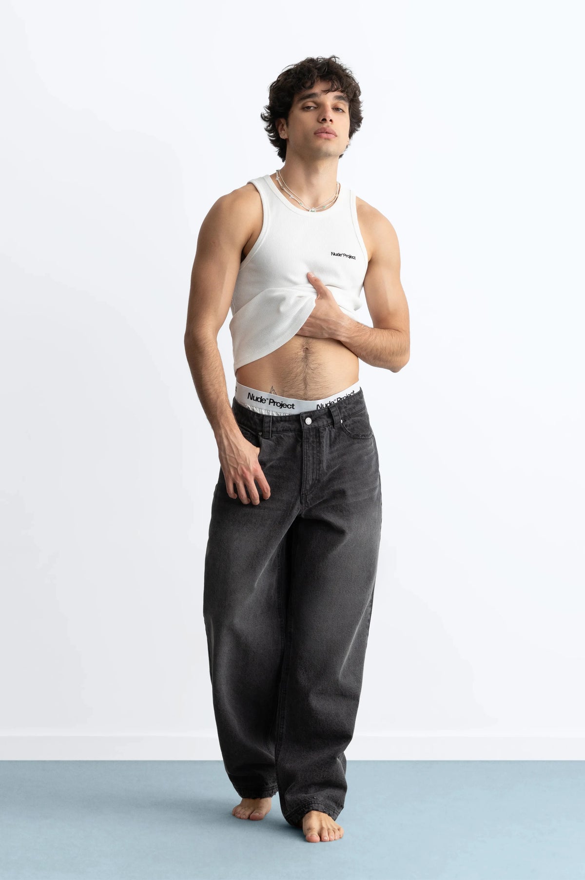 Basic Straight Jeans Grey