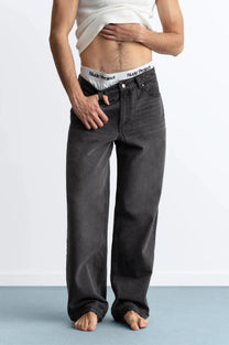 Basic Straight Jeans Grey