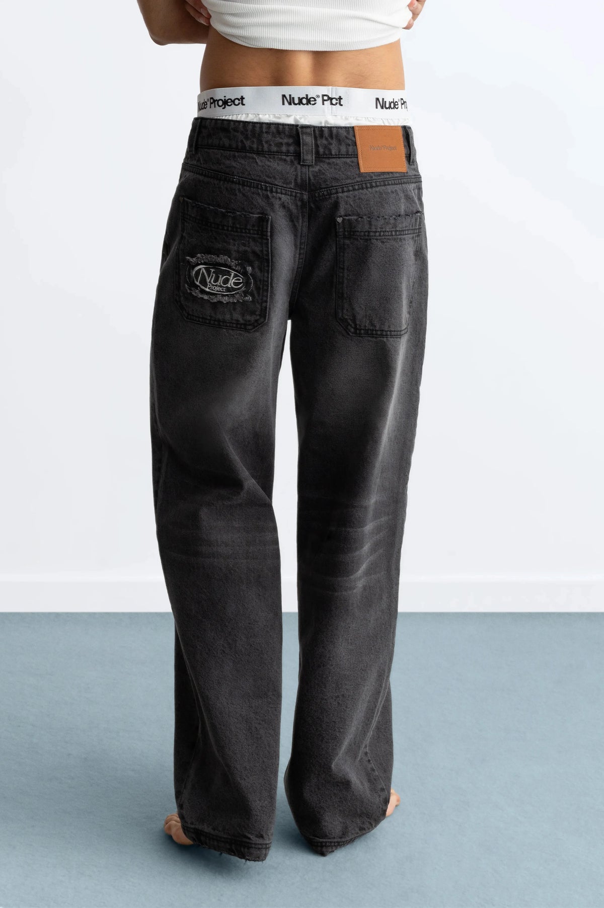 Basic Straight Jeans Grey