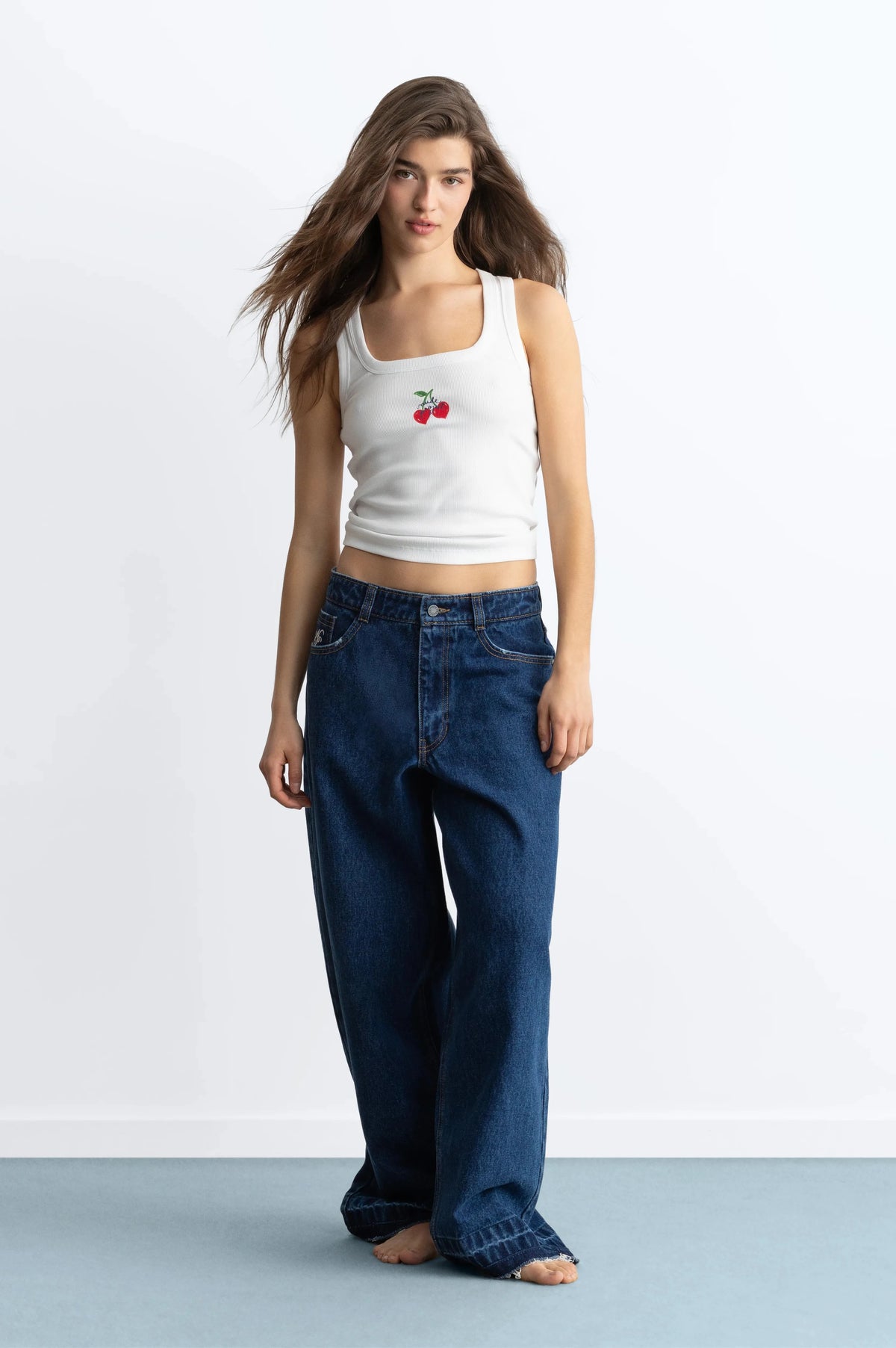 Old Baggy Jeans Stone Wash Indigo