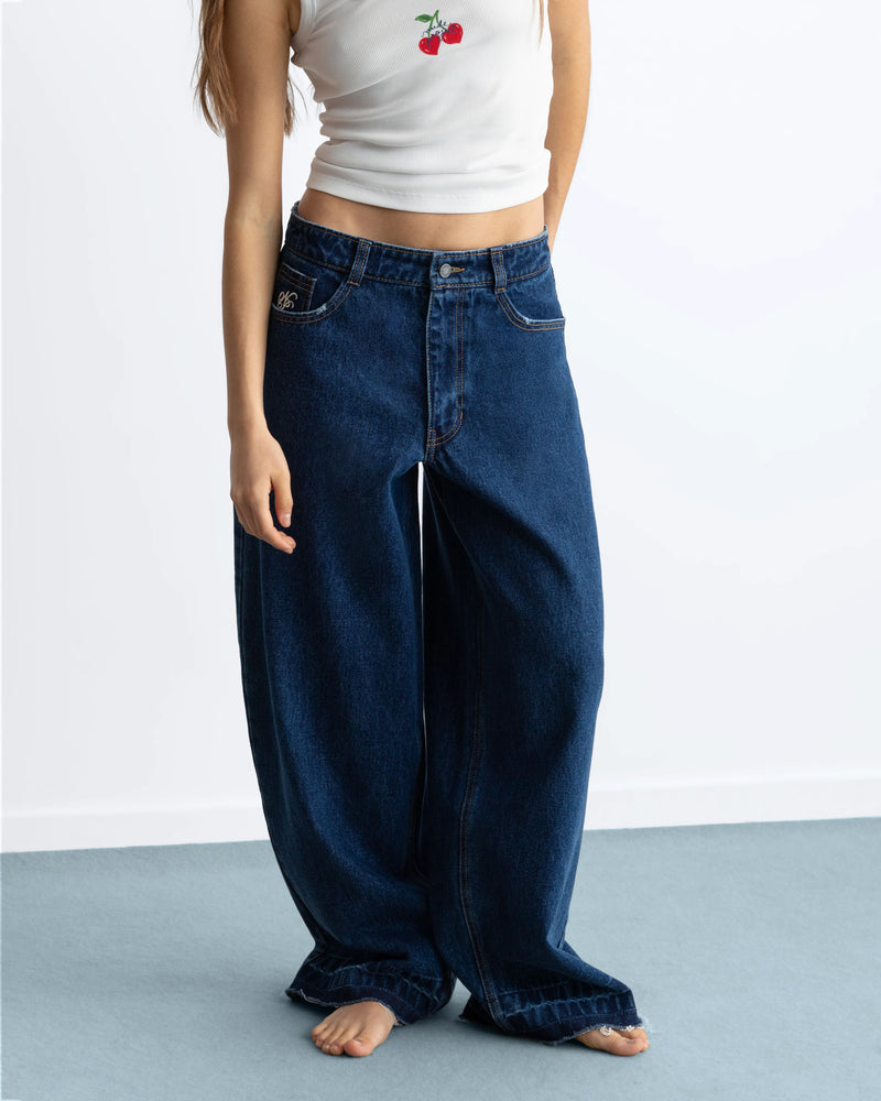 Old Baggy Jeans Stone Wash Indigo