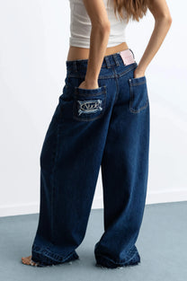 Old Baggy Jeans Stone Wash Indigo