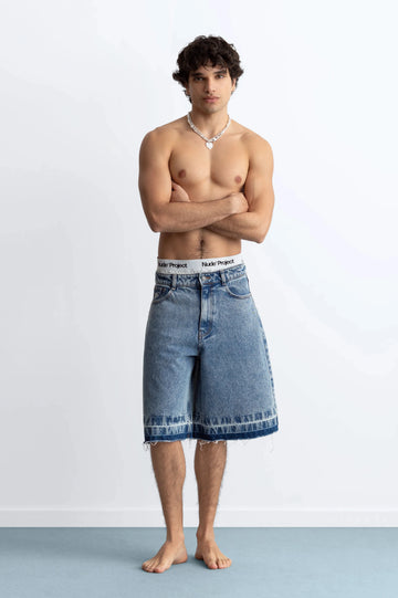 Old Baggy Denim Shorts Medium Blue