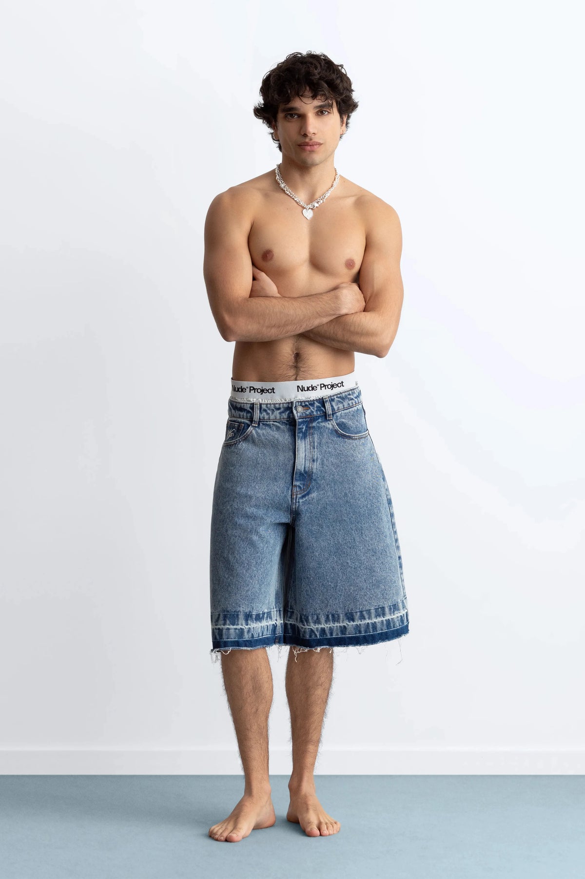 Old Baggy Denim Shorts Medium Blue