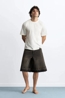 Old Baggy Denim Shorts Black