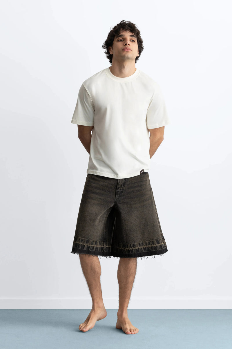 Old Baggy Denim Shorts Black