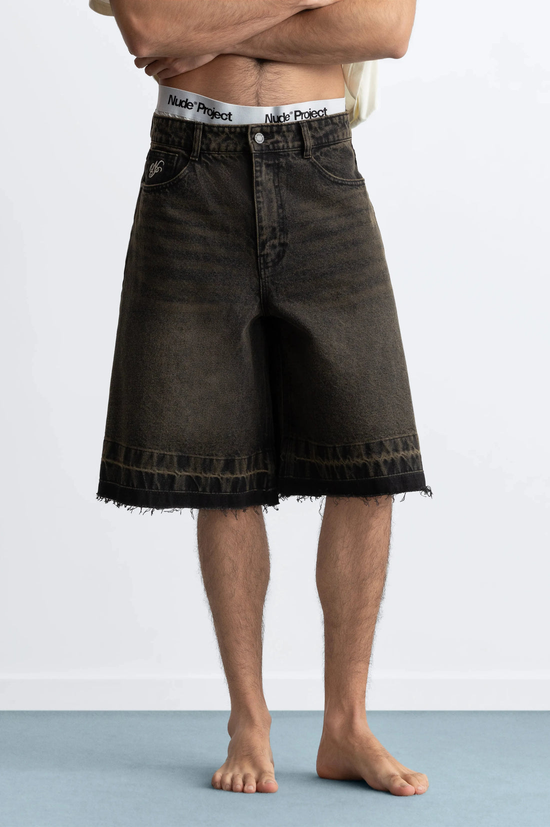 Old Baggy Denim Shorts Black