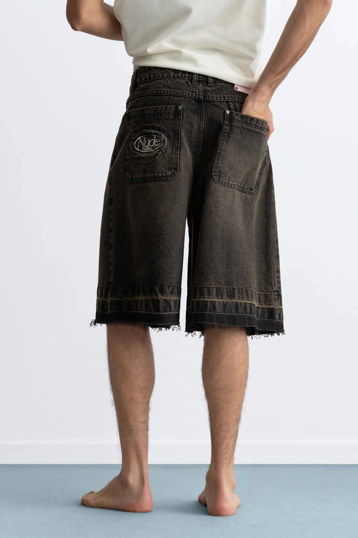 Old Baggy Denim Shorts Black