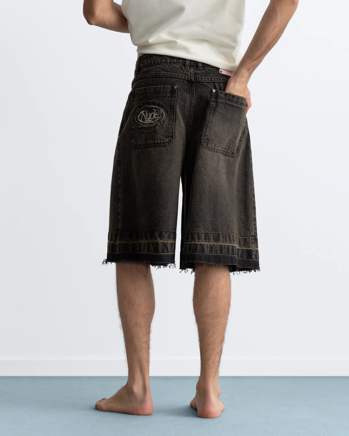 Old Baggy Denim Shorts Black