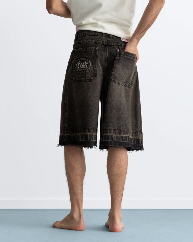 Old Baggy Denim Shorts Black