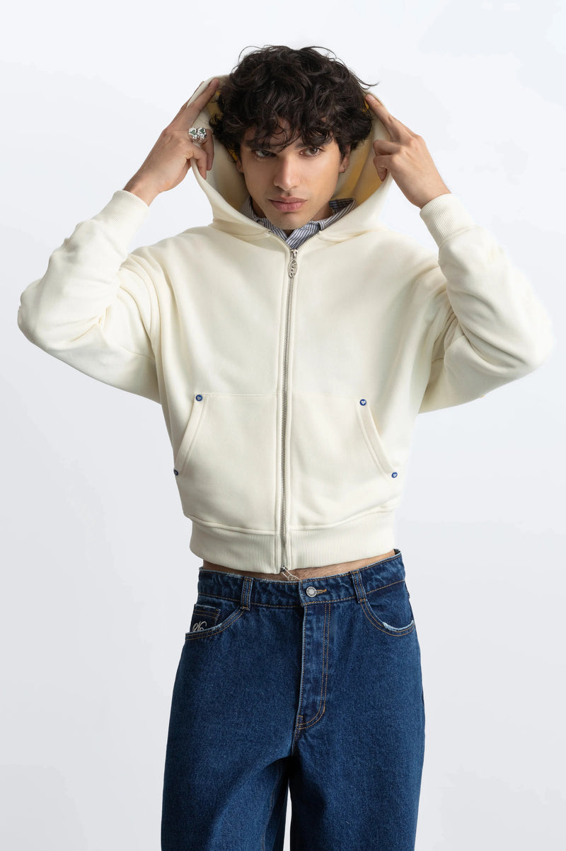 Beast Zip-Up Hoodie Marshmallow