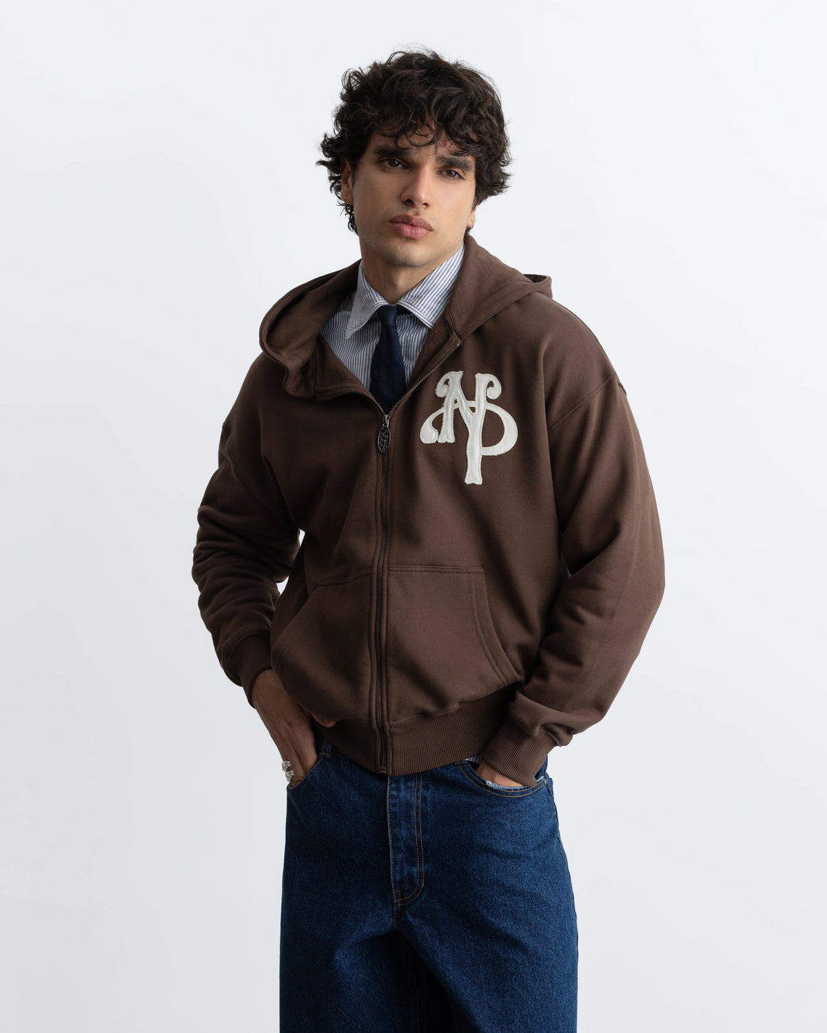 Kill Bill Zip-Up Hoodie Brown