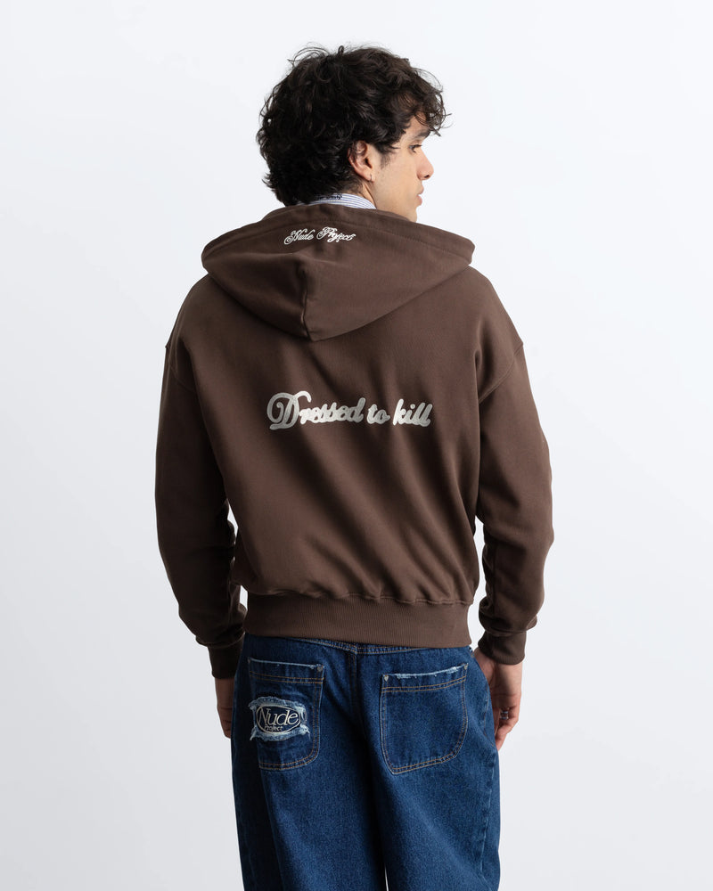 Kill Bill Zip-Up Hoodie Brown