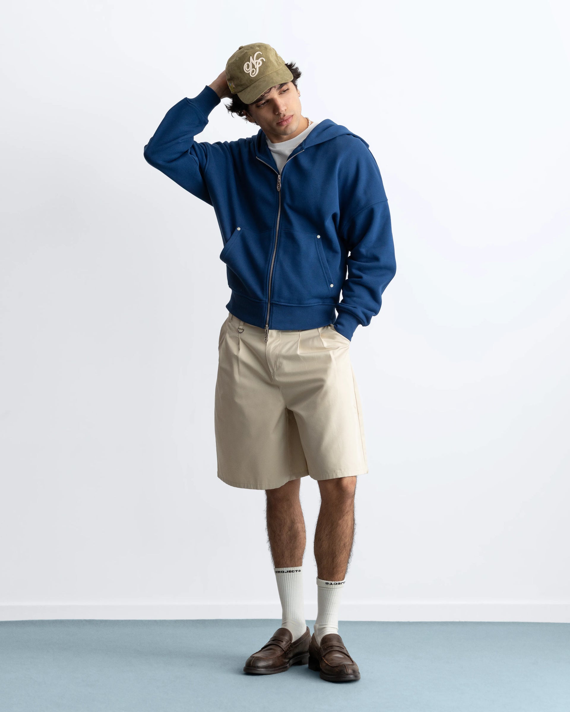 Beast Zip-up Hoodie Petrol Blue