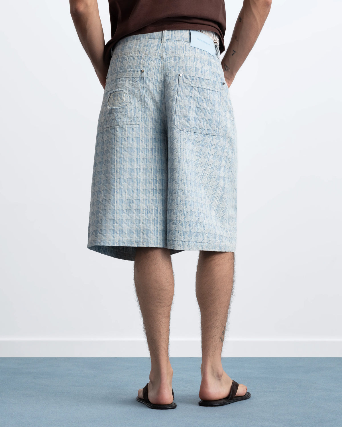 Jacquard Denim Jorts