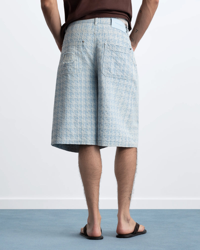 Jacquard Denim Jorts