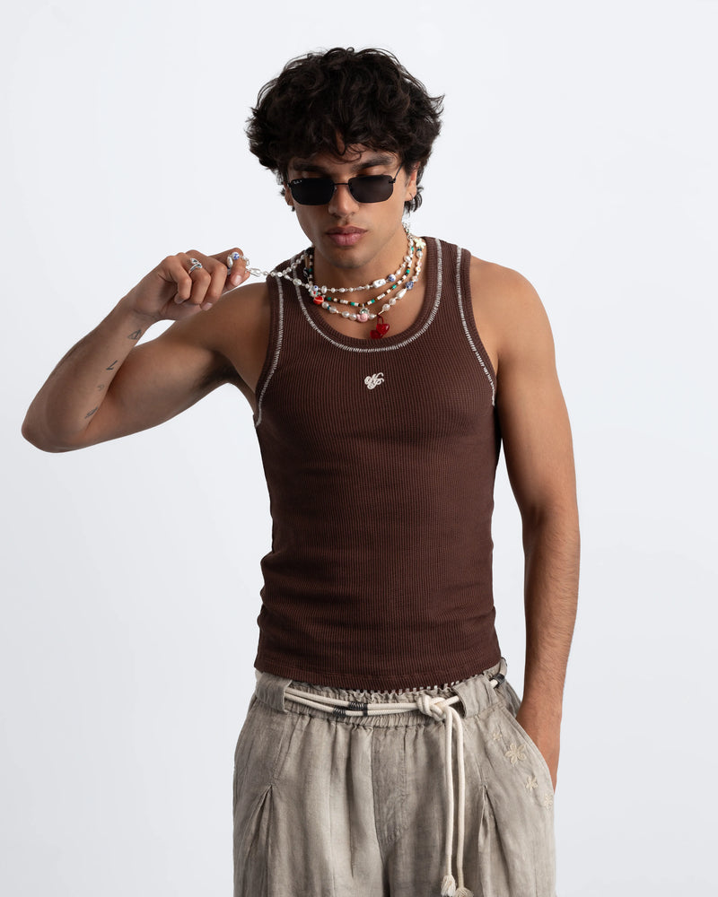 Contrast Stitch Tank Top 2xPack