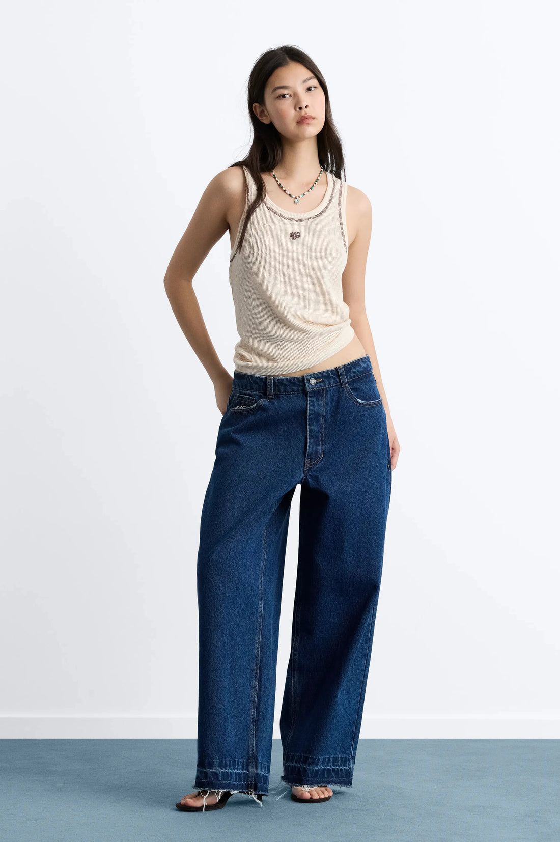 Contrast Stitch Tank Top 2xPack