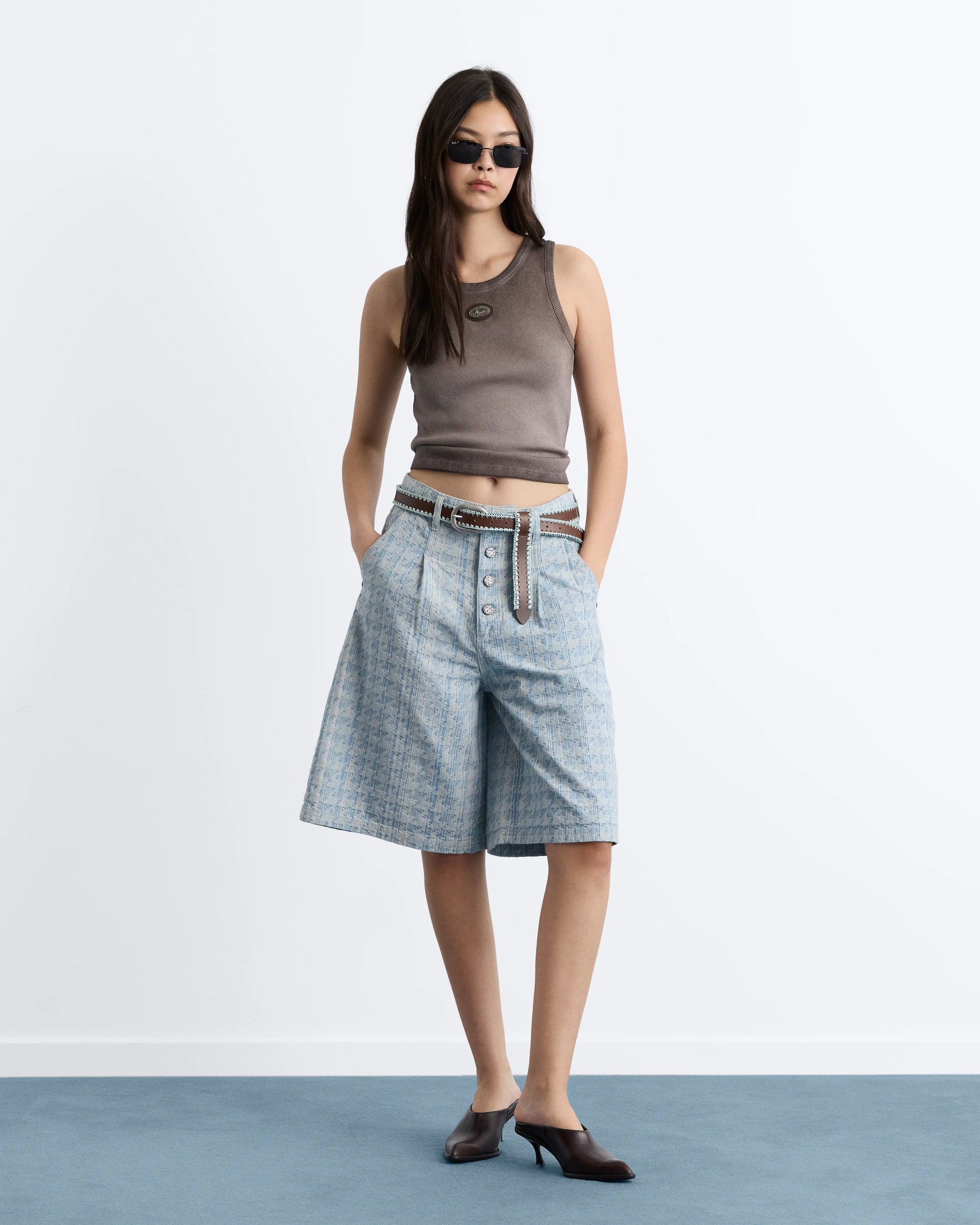 Regina Tank Top Washed Brown
