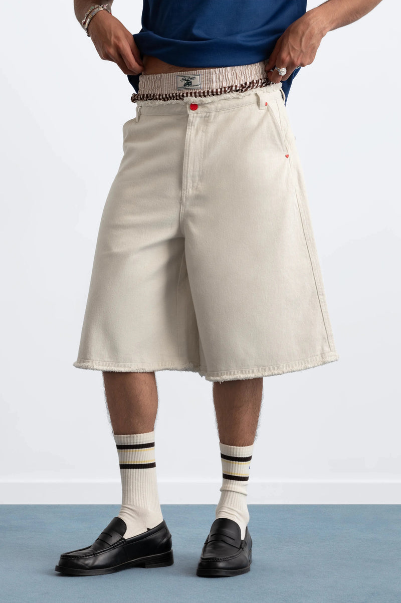 Cherry Crew Raw Denim Jorts
