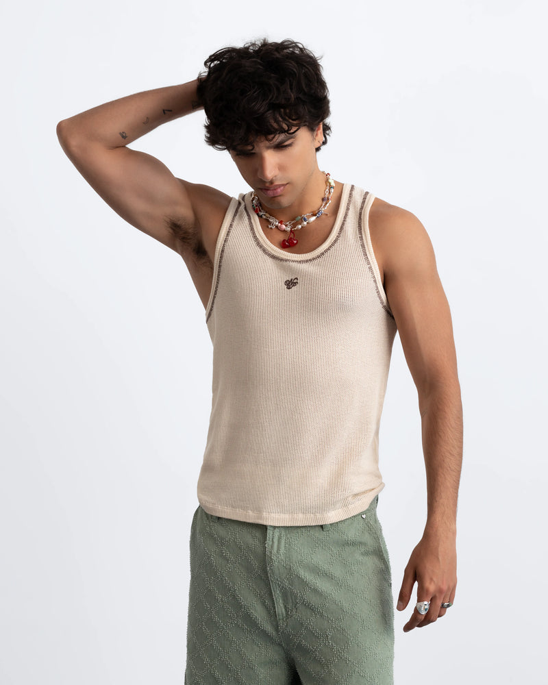 Contrast Stitch Tank Top 2xPack