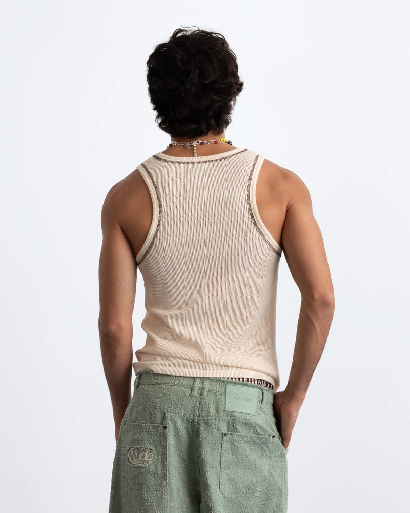 Contrast Stitch Tank Top 2xPack