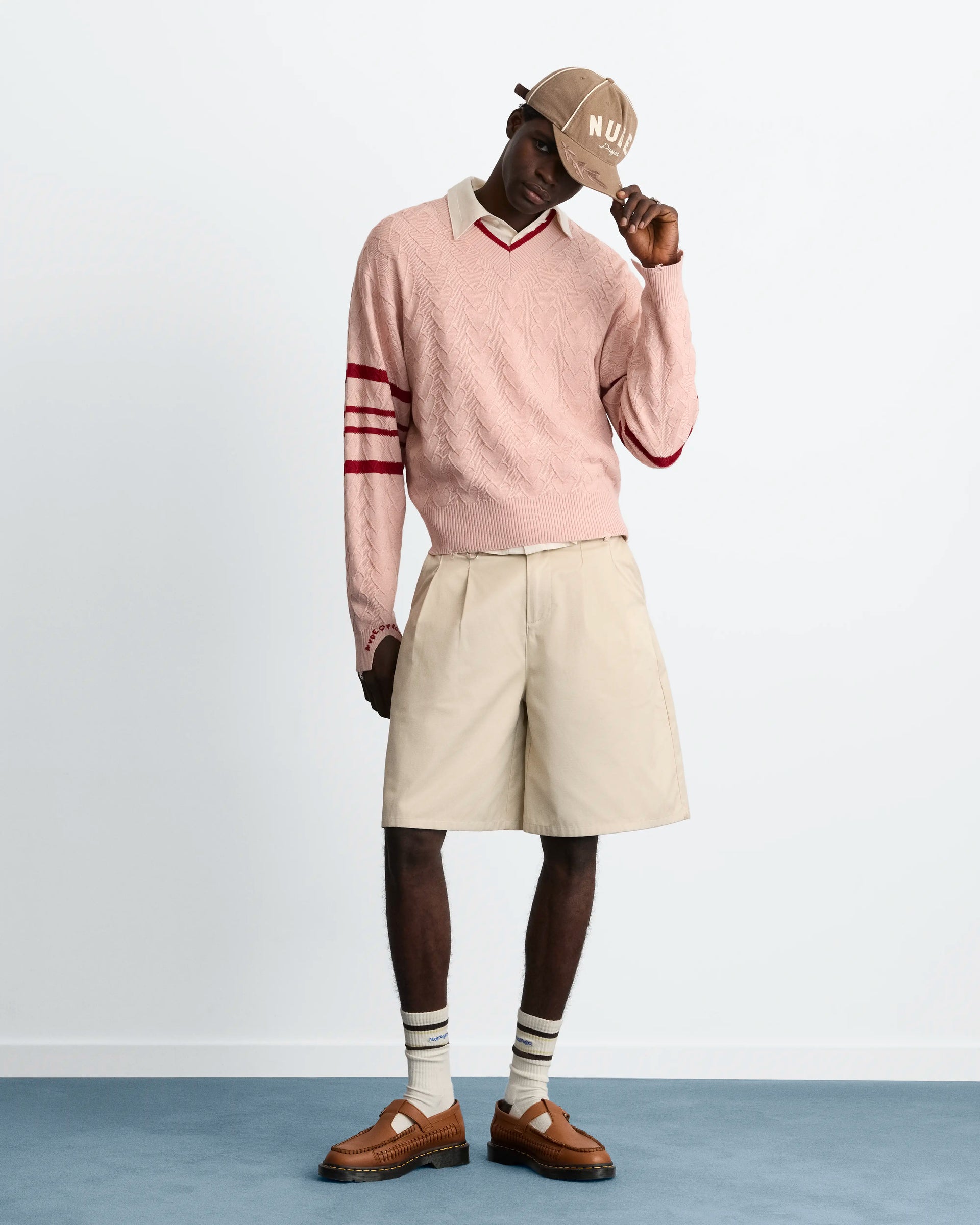 Pleated Chino Shorts Ivory