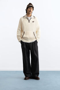 Ridgmount Quarter-Zip Knit Sweater Ivory