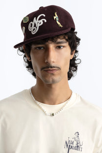 Script Cap Burgundy