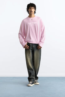 Mon Amour Long-Sleeve Tee Pink