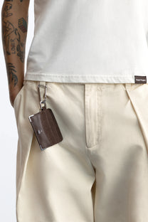 Suede Cardholder Brown