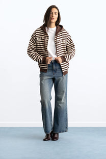 Clyde Zip-Up Hoodie Brown