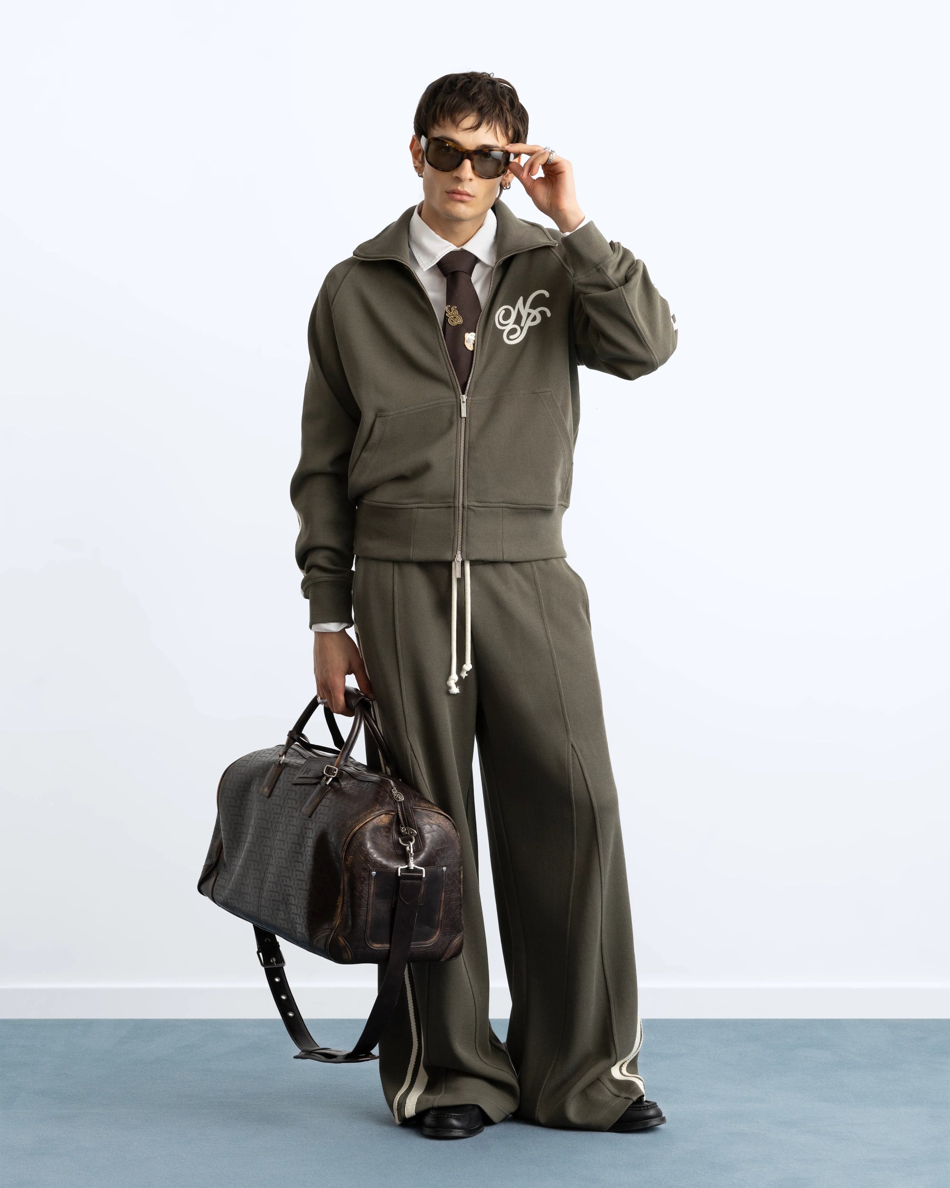 Ying Yang Zip-Up Green