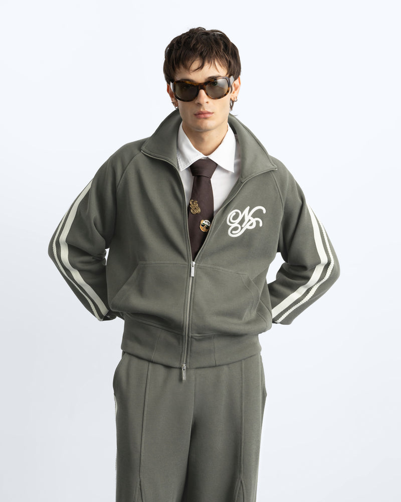 Ying Yang Zip-Up Green
