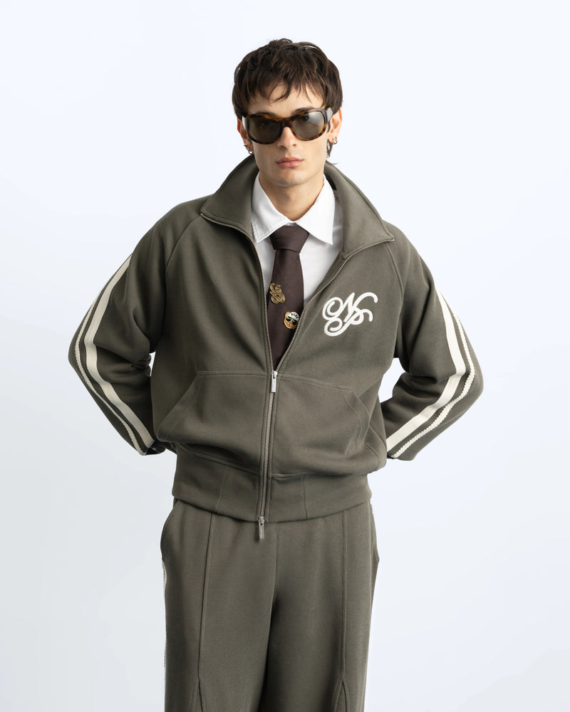 Ying Yang Zip-Up Green