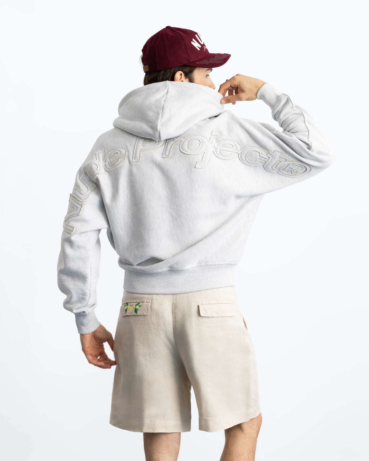 Marble Hoodie Grey Melange