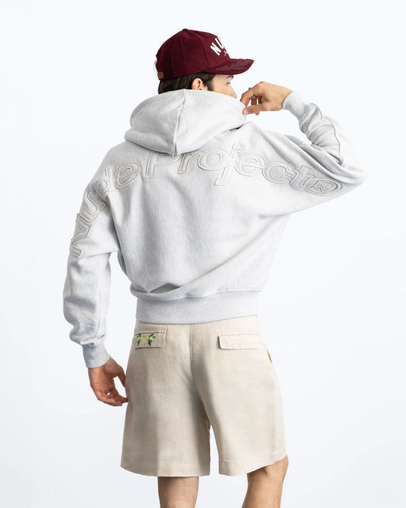 Marble Hoodie Grey Melange