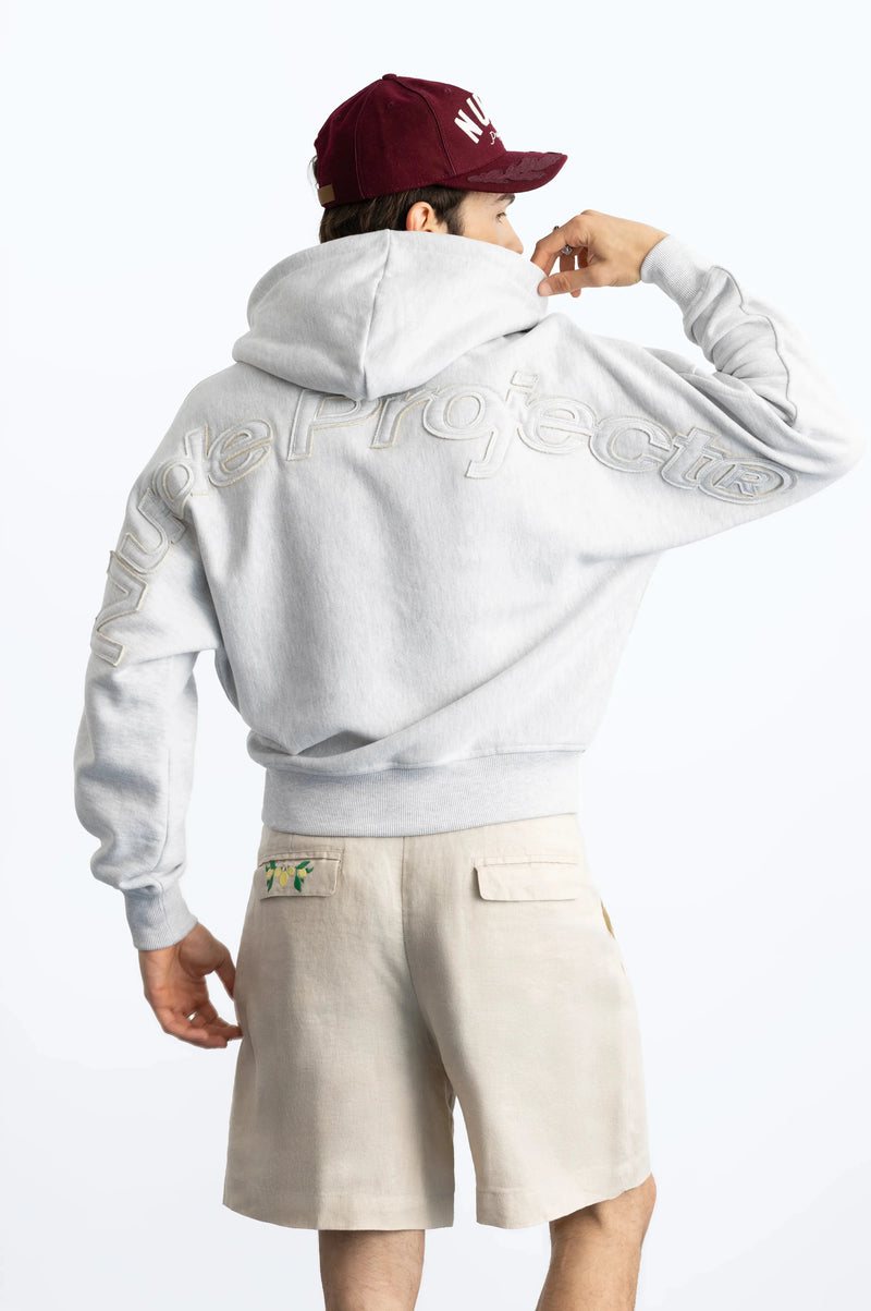 Marble Hoodie Grey Melange