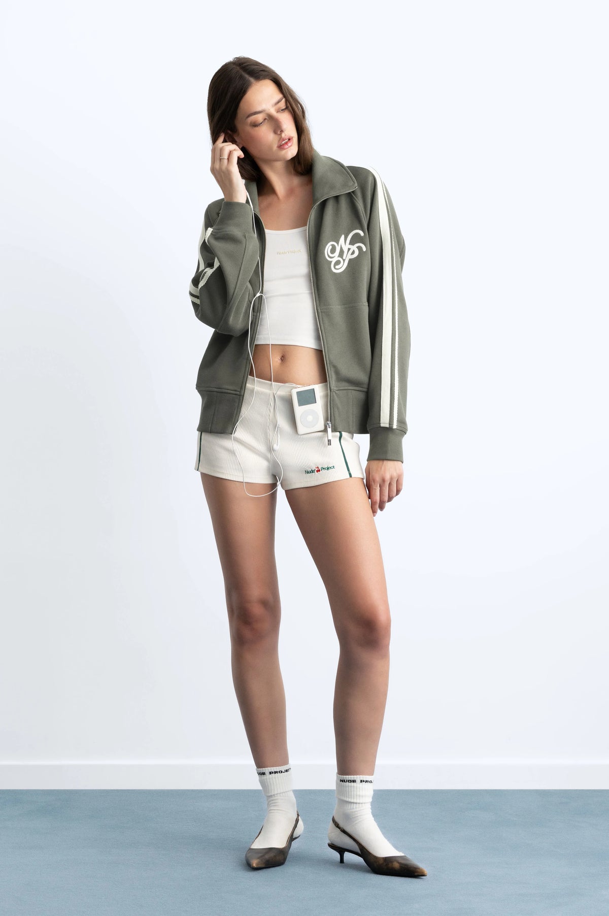 Ying Yang Zip-Up Green