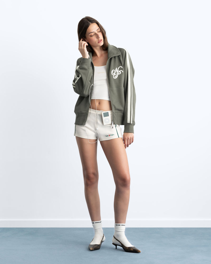 Ying Yang Zip-Up Green