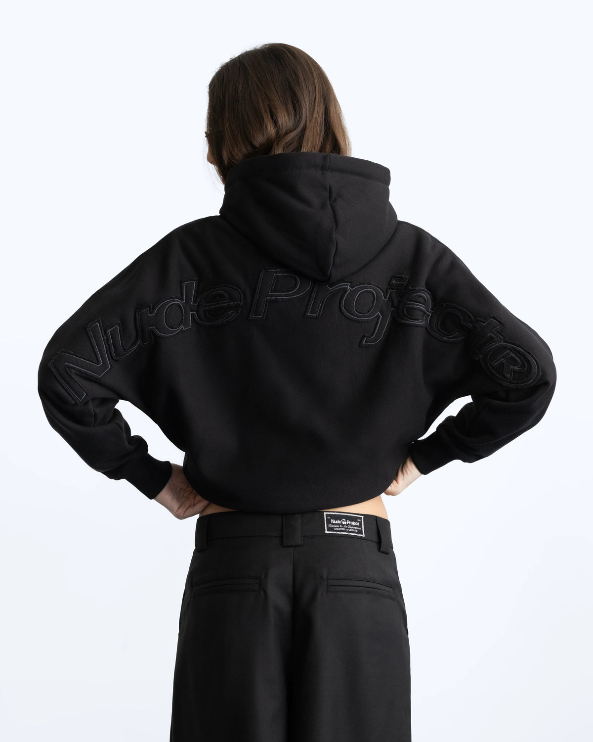 Marble Hoodie Black