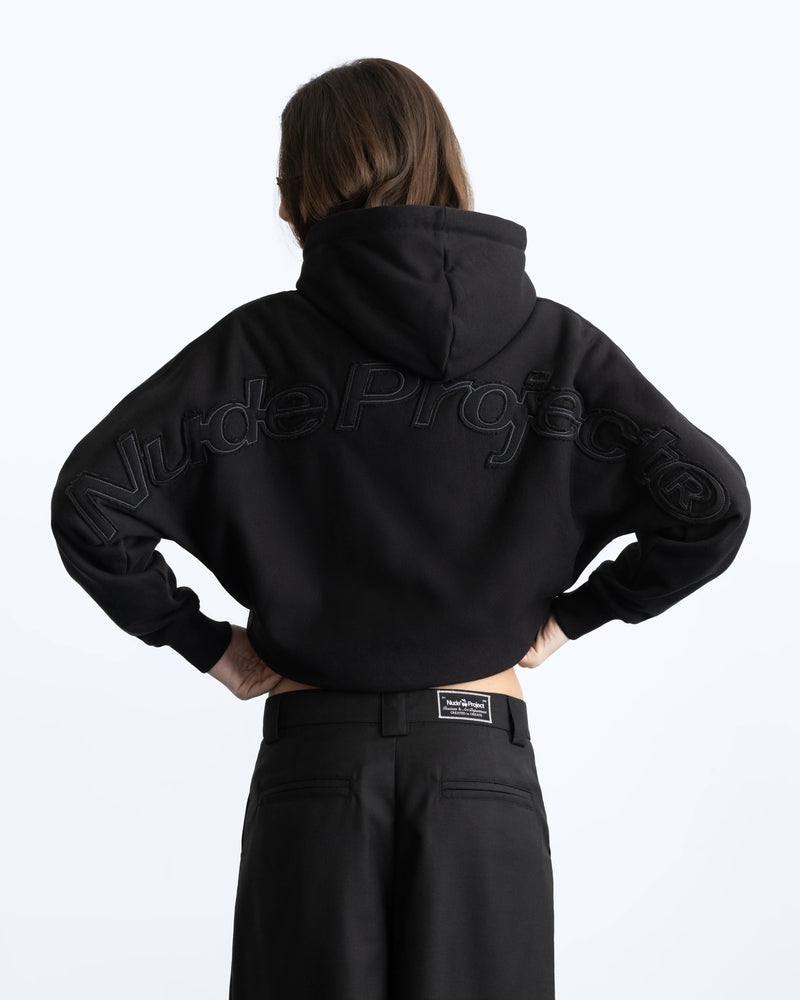 Marble Hoodie Black