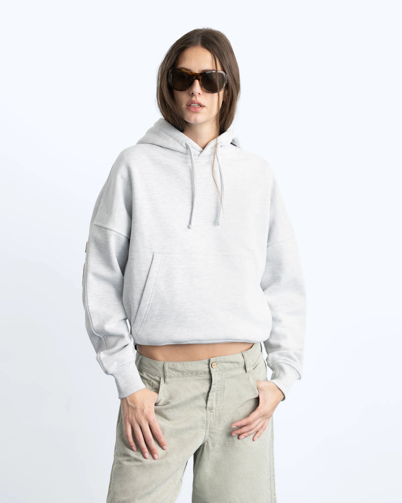 Marble Hoodie Grey Melange