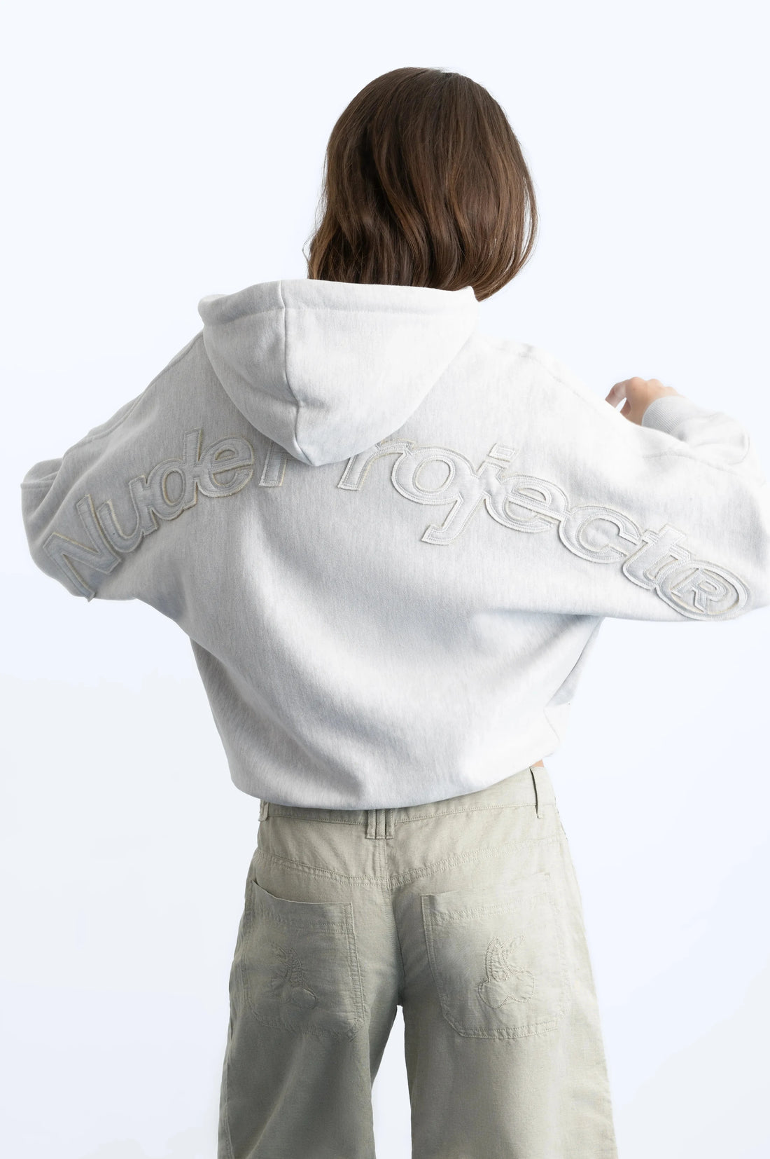 Marble Hoodie Grey Melange
