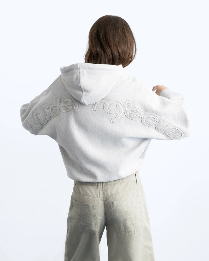 Marble Hoodie Grey Melange