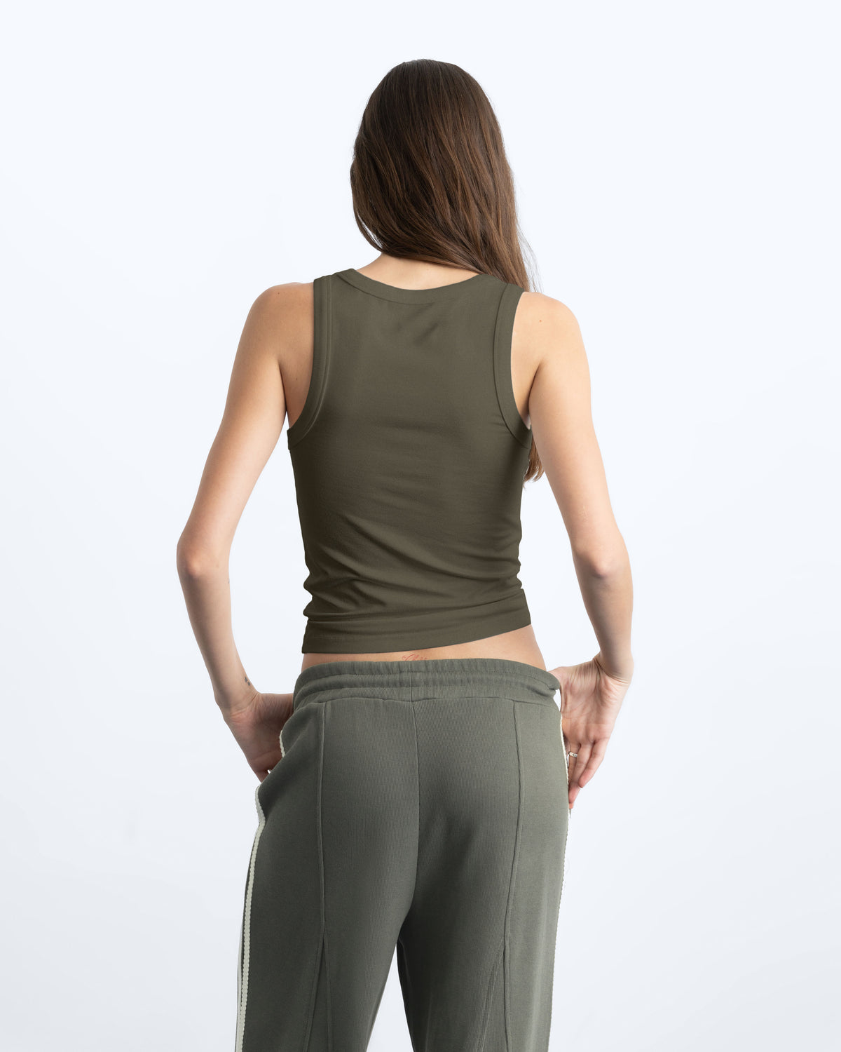 Too Serious Tank Top Khaki