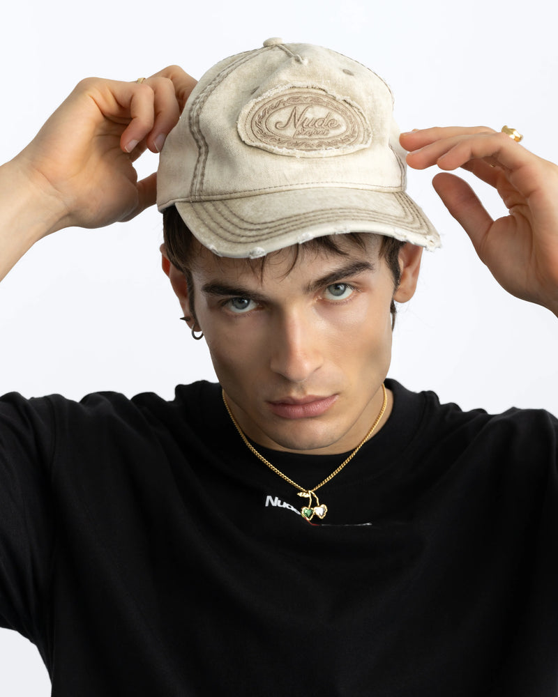 Laurel Denim Cap Beige