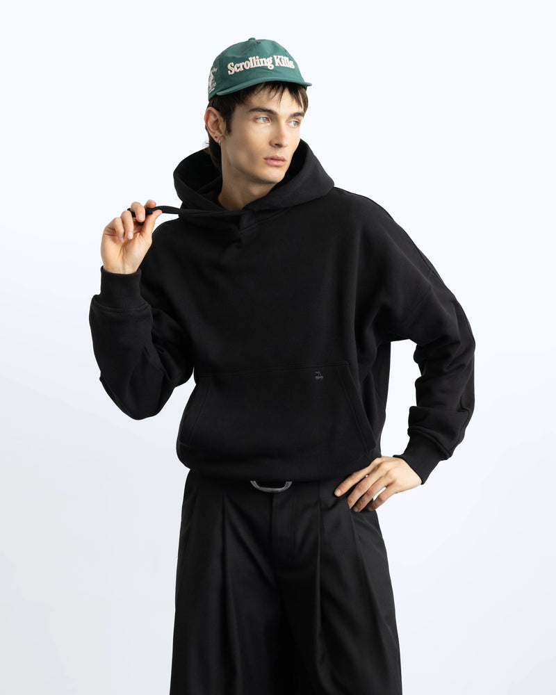Marble Hoodie Black
