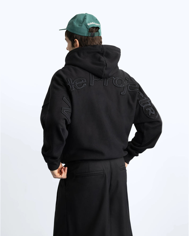 Marble Hoodie Black