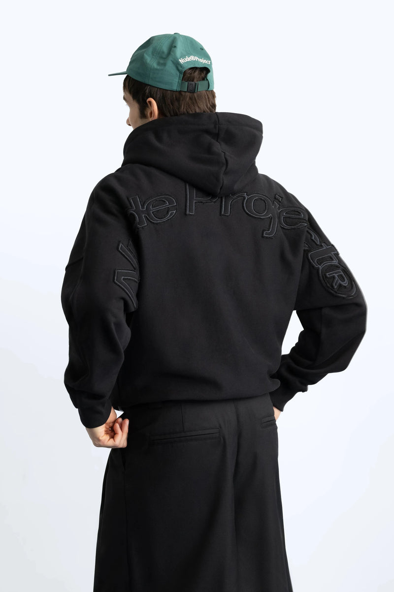 Marble Hoodie Black